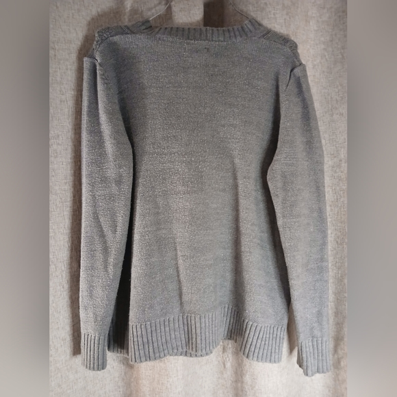 FADED GLORY WOMEN'S XXL LONG SLEEVE GRAY SWEATER (SIZE 20) - Picture 3 of 3